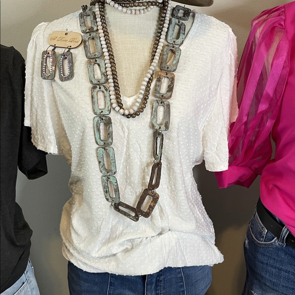 White casual plus size top